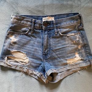 Abercromie Ripped Jean Shorts